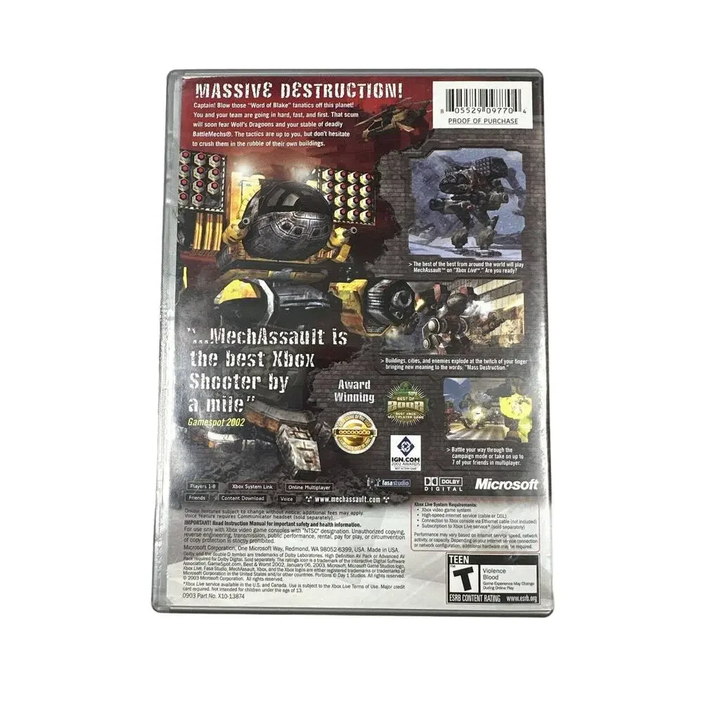 MechAssault (Microsoft Xbox, 2002) Complete, Tested - Picture 6 of 6